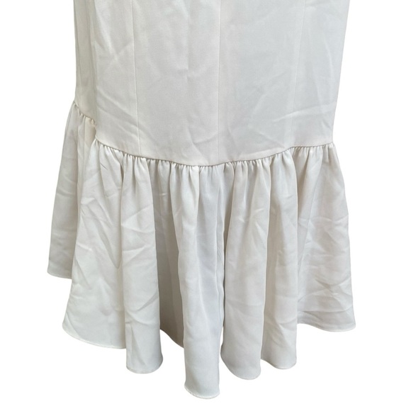 Cinq à Sept Jovette Ivory One-Shoulder Ruffle Gown Size 2 Formal Evening - Picture 12 of 16